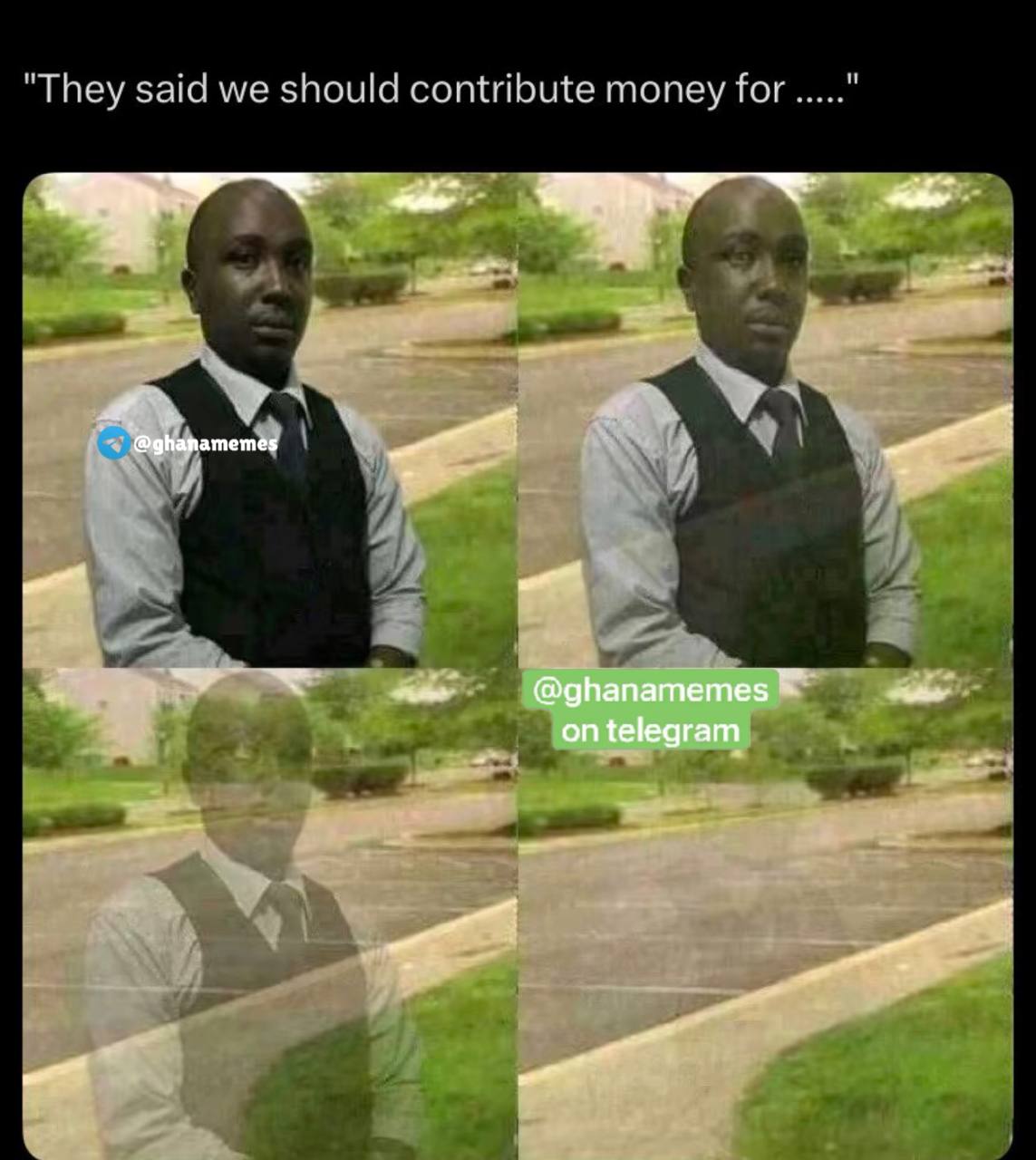 a man in a suit and tie with the capt that says they should not be able to use the same